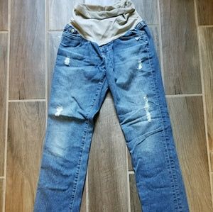 Big star distressed maternity jeans